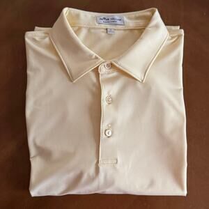 Peter Millar Summer Comfort Polo Shirt Mens Large Ridgemoor Country Club Yellow